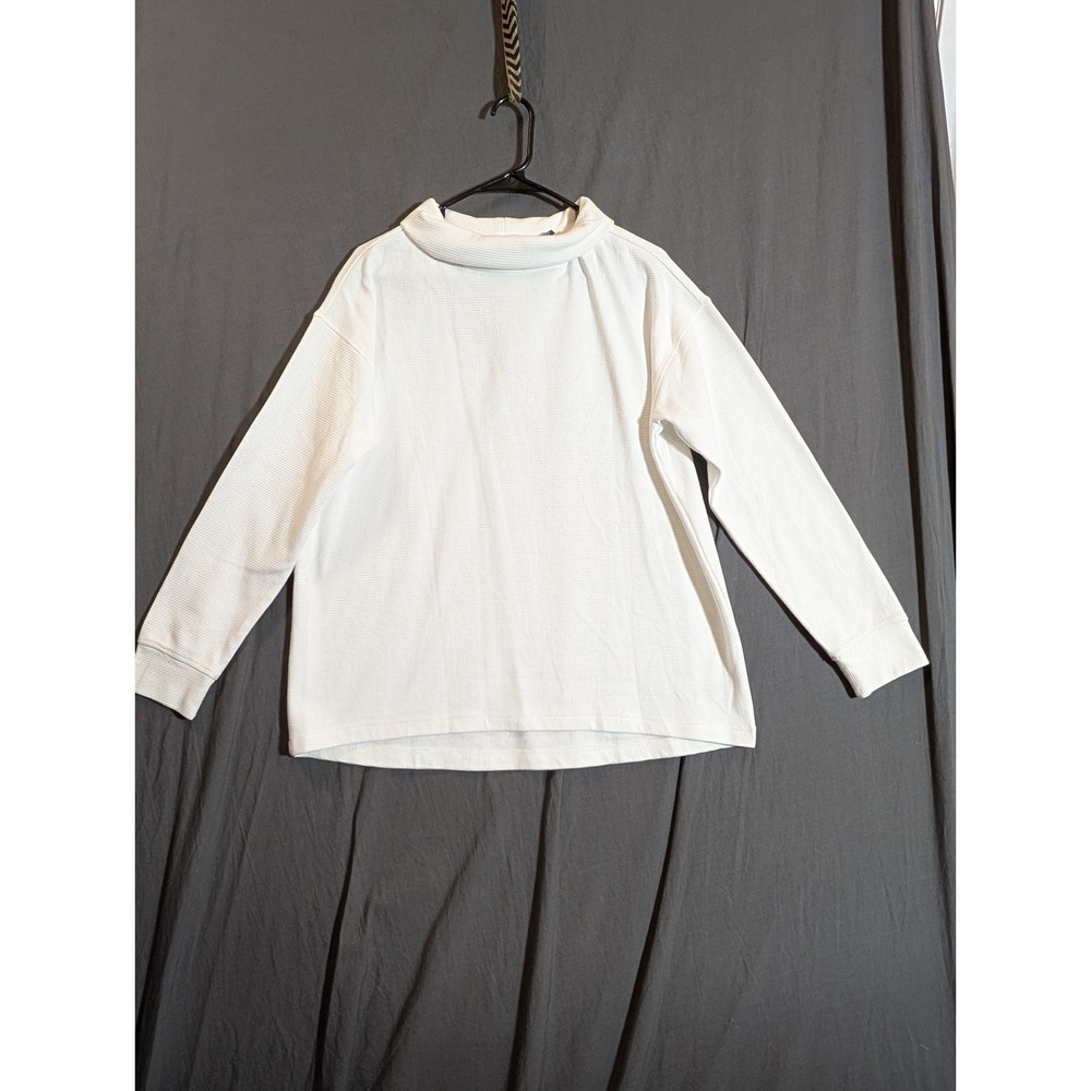 Lands End Women's Long SLeeve‎ Turtle Neck Color White